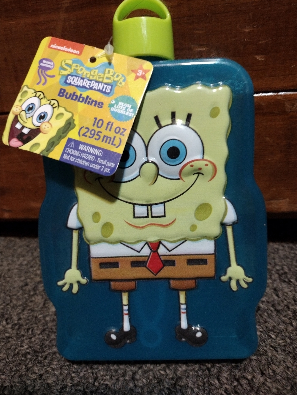 Nickelodeon SpongeBob Bubble Bottle - Yellow Green Blue 10 FL OZ